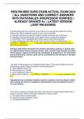 RN HESI MED SURG EXAM LATEST EXAM 2024 | ALL EXAM QUESTIONS AND CORRECT ANSWERS WITH RATIONALES | ALREADY GRADED A+ | LATEST VERSION (JUST RELEASED)